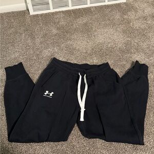 Under Armour Black Sweatpants with White Drawstring
